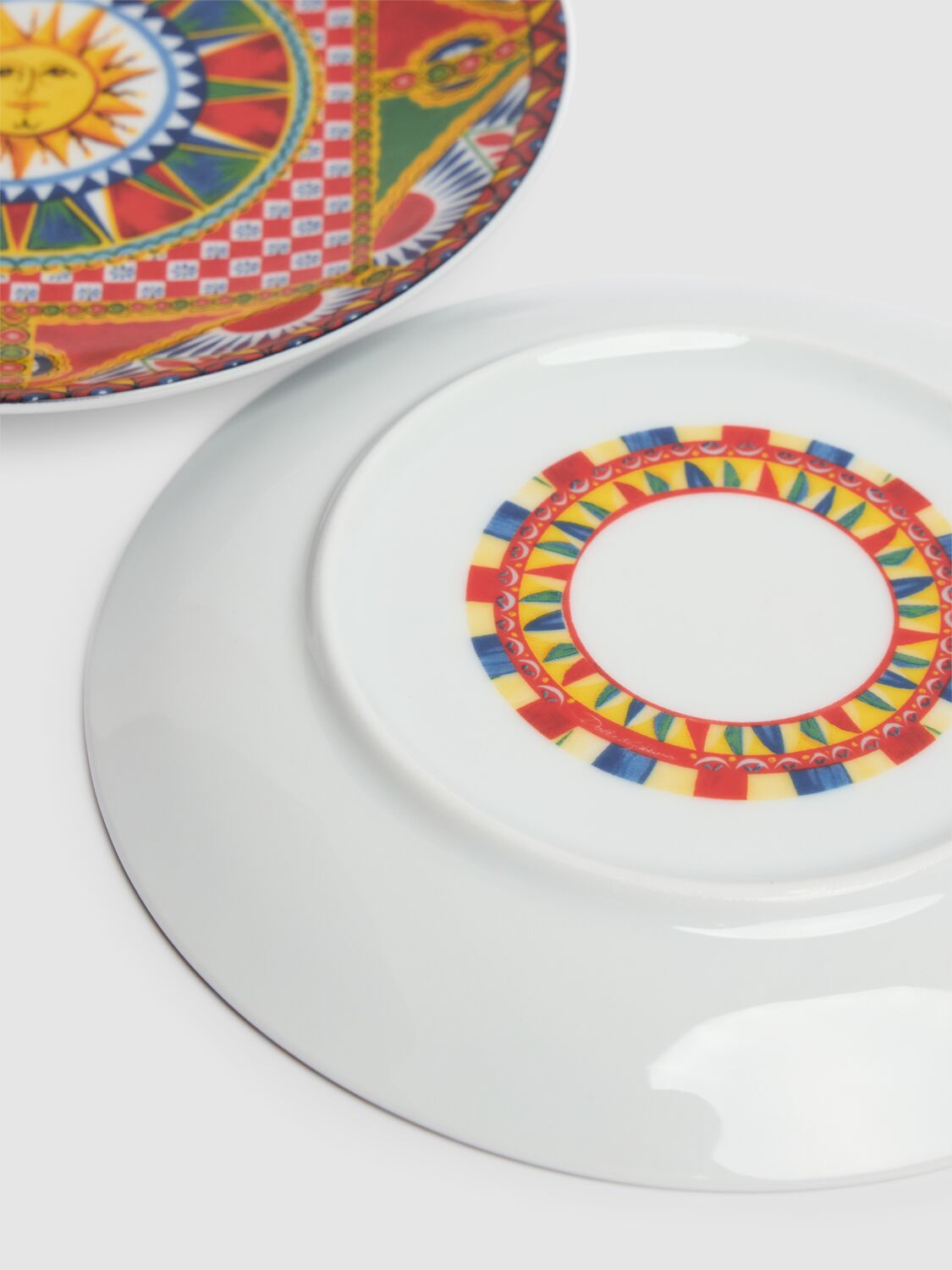 Dolce & Gabbana Set Of 2 Fruit Plates In Multicolor