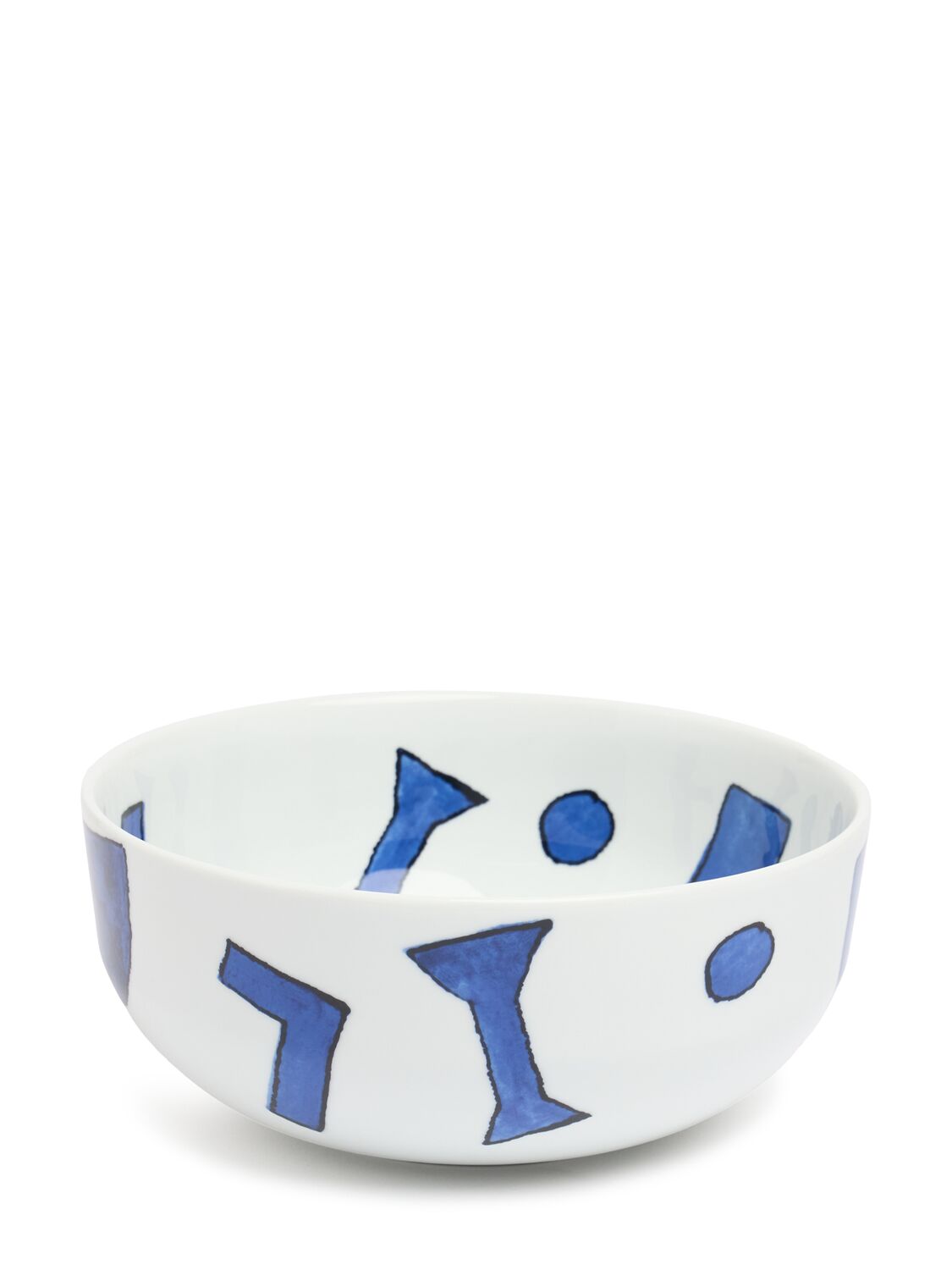 Alessi Itsumo Salad Bowl In White,blue