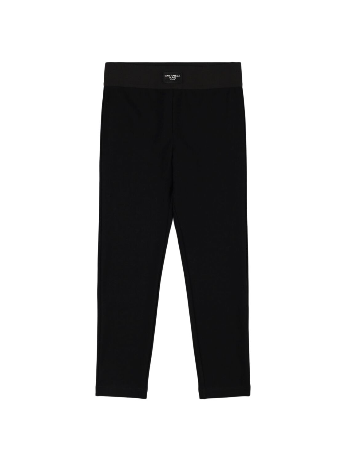 Dolce & Gabbana Stretch Cotton Leggings In Black