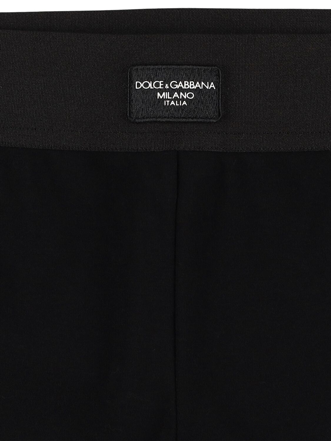 Shop Dolce & Gabbana Stretch Cotton Leggings In Black