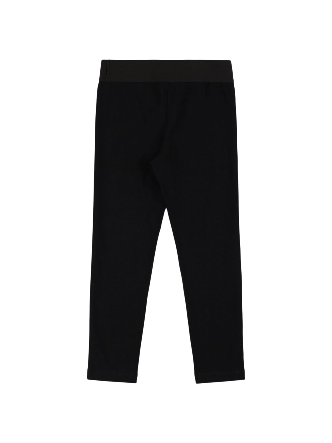 Shop Dolce & Gabbana Stretch Cotton Leggings In Black