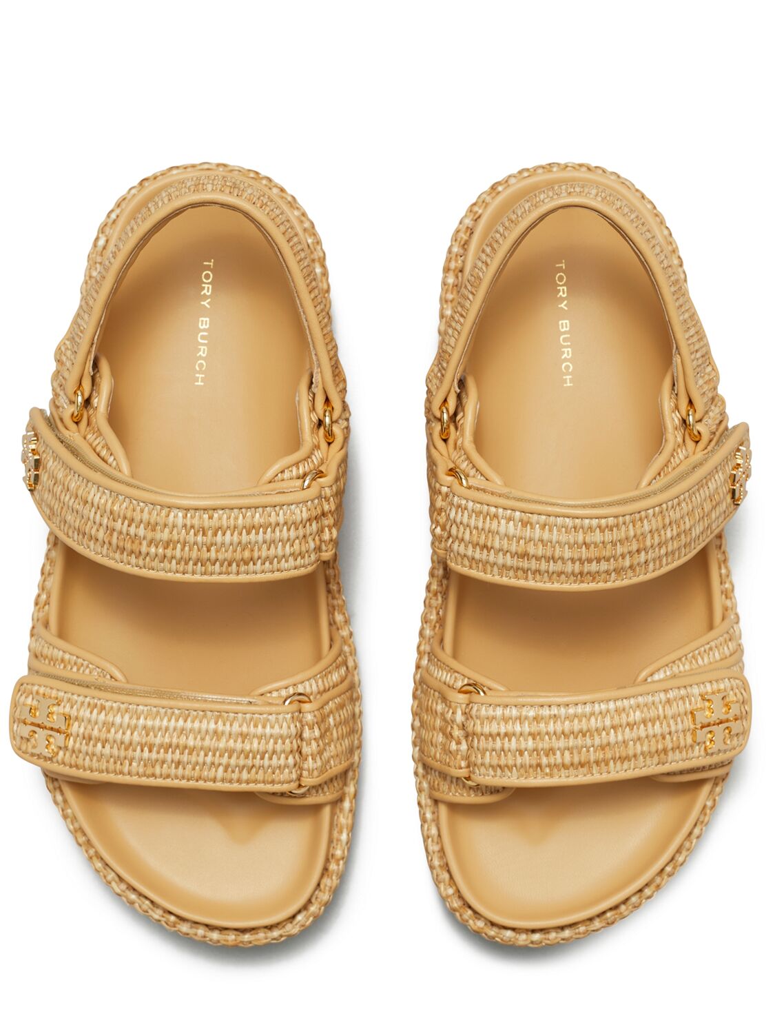 Shop Tory Burch 30mm Kira Leather Sandals In Natural