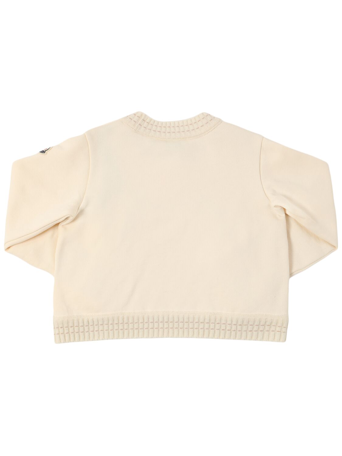 MONCLER BRUSHED COTTON & WOOL SWEATSHIRT 