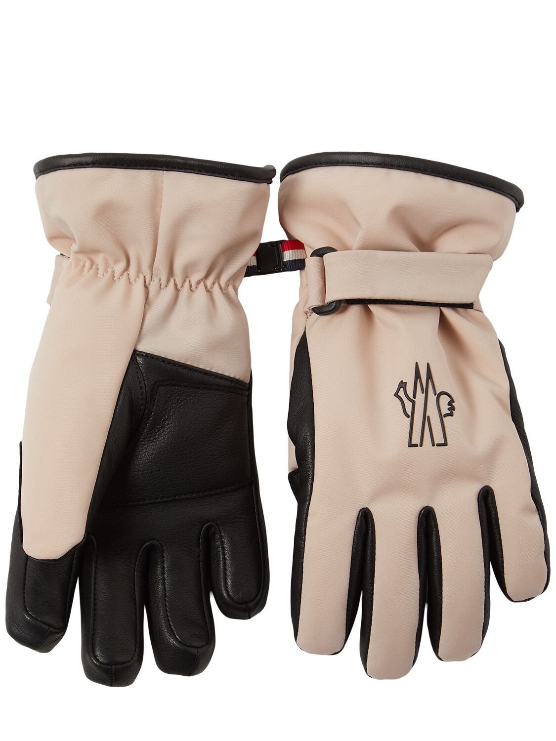 Moncler Padded Tech Gloves In Rose Dust