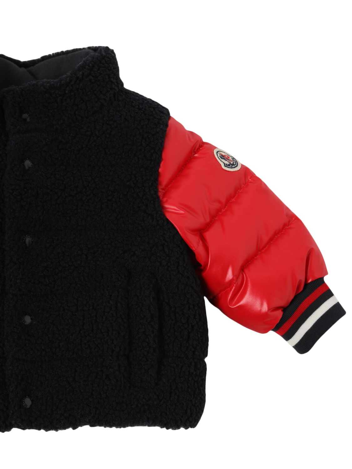 Shop Moncler Tyler Tech Teddy Down Jacket In Royal Blue