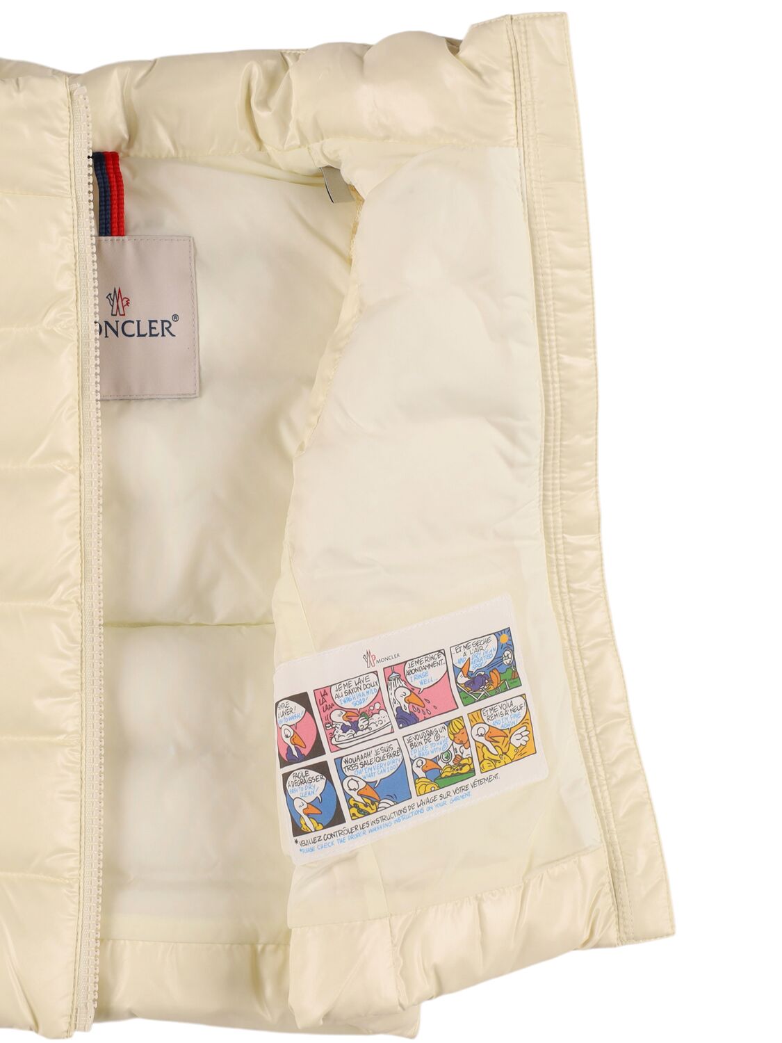 Shop Moncler Ghany Nylon Down Vest In 米白色