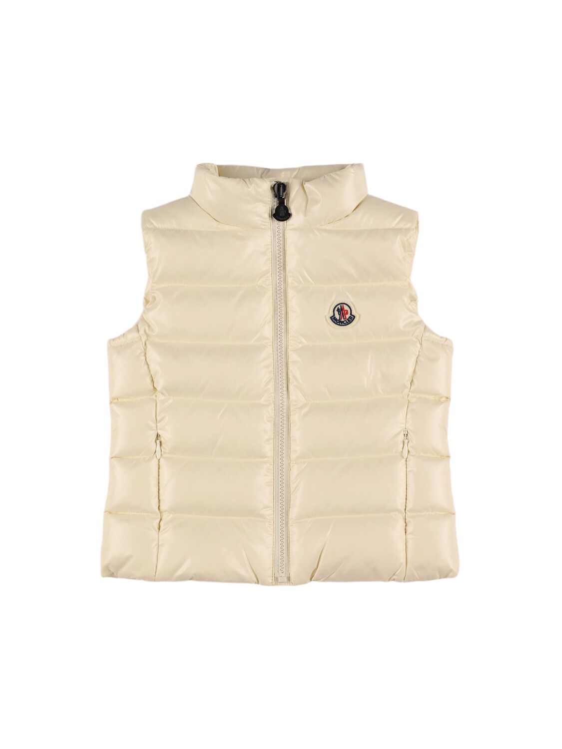 Shop Moncler Ghany Nylon Down Vest In 米白色