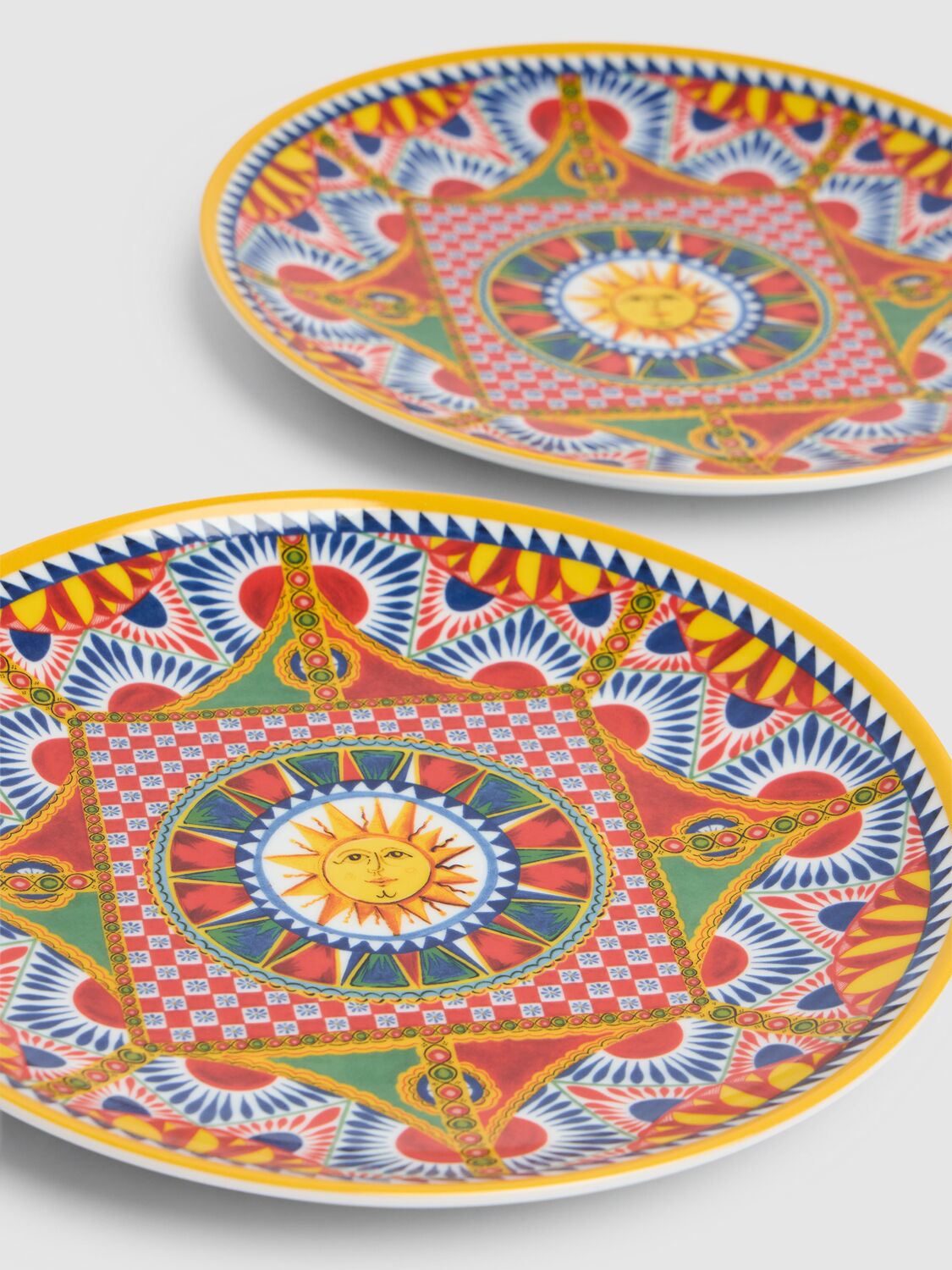 Dolce & Gabbana Set Of 2 Sole Dinner Plates In Sole