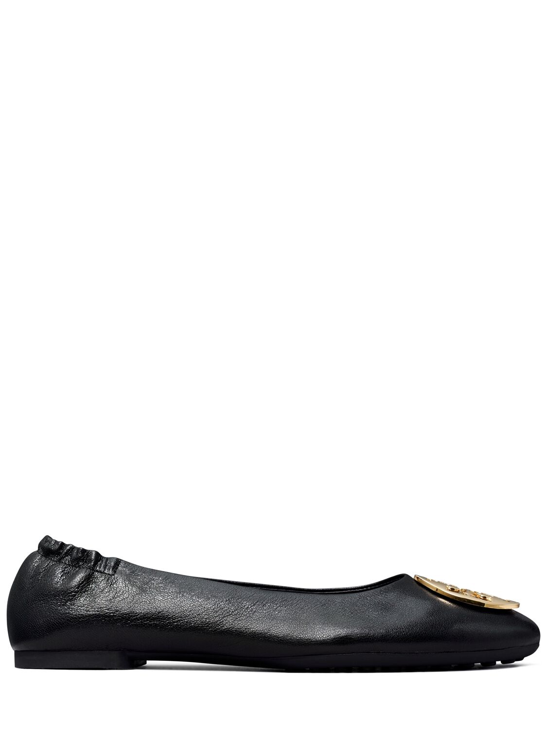 Tory Burch 10mm Claire Leather Flats In Perfect Black /