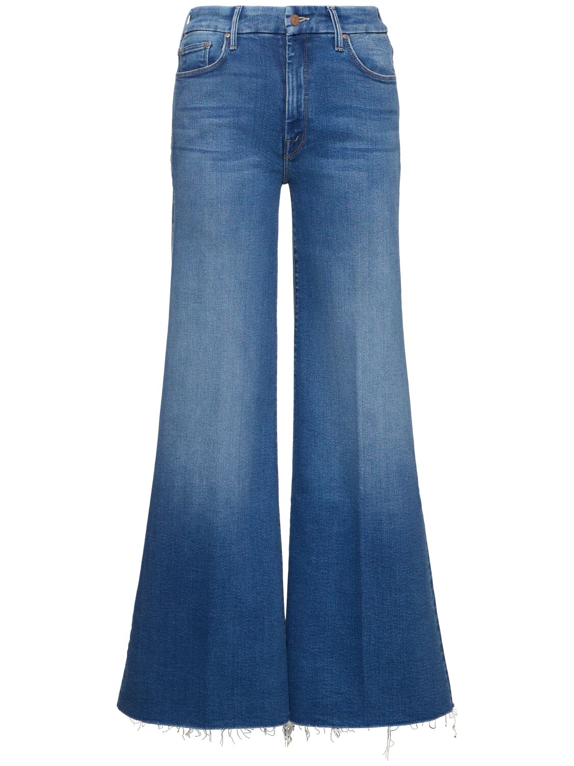 The Roller Fray Mid Rise Wide Denim Jean