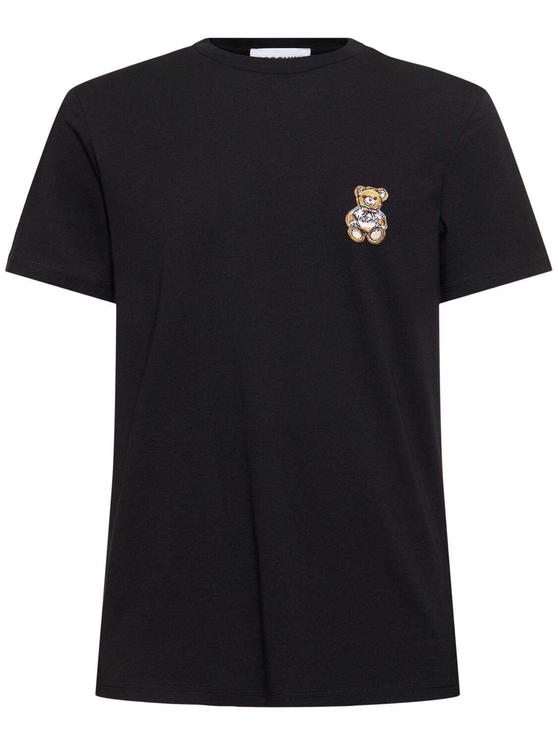Moschino Teddy Patch Short Sleeve T-shirt In Black