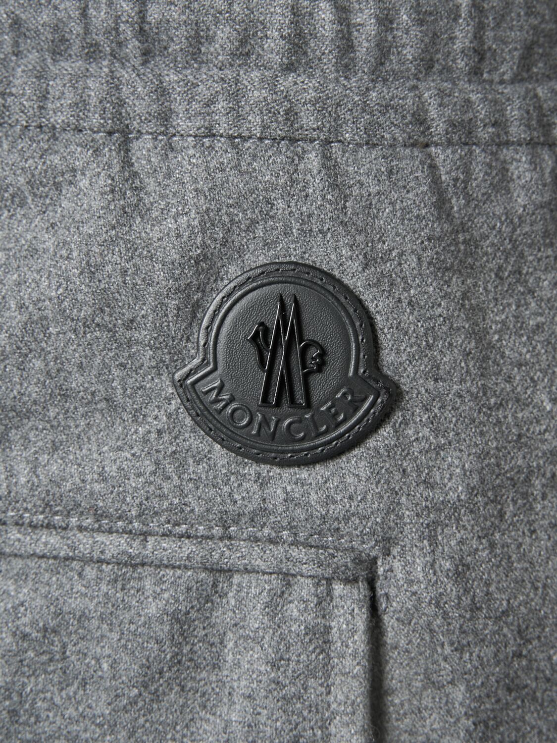 Shop Moncler Cashmere Blend Pants In Dark Grey