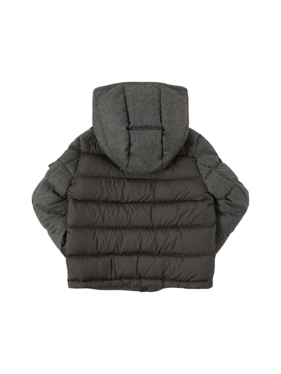 Shop Moncler Montgenevre Virgin Wool Down Jacket In Dark Grey