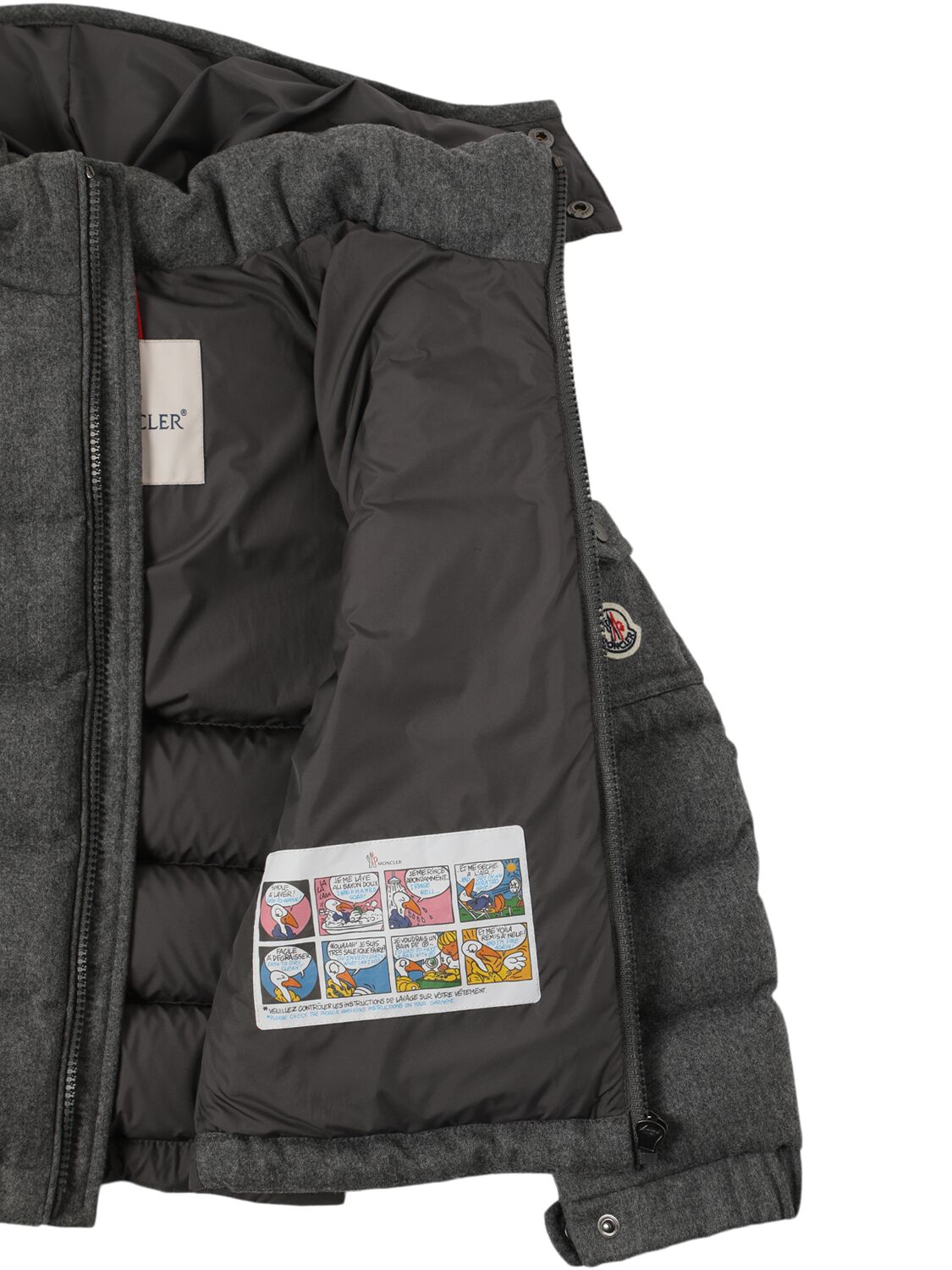 Shop Moncler Montgenevre Virgin Wool Down Jacket In Dark Grey