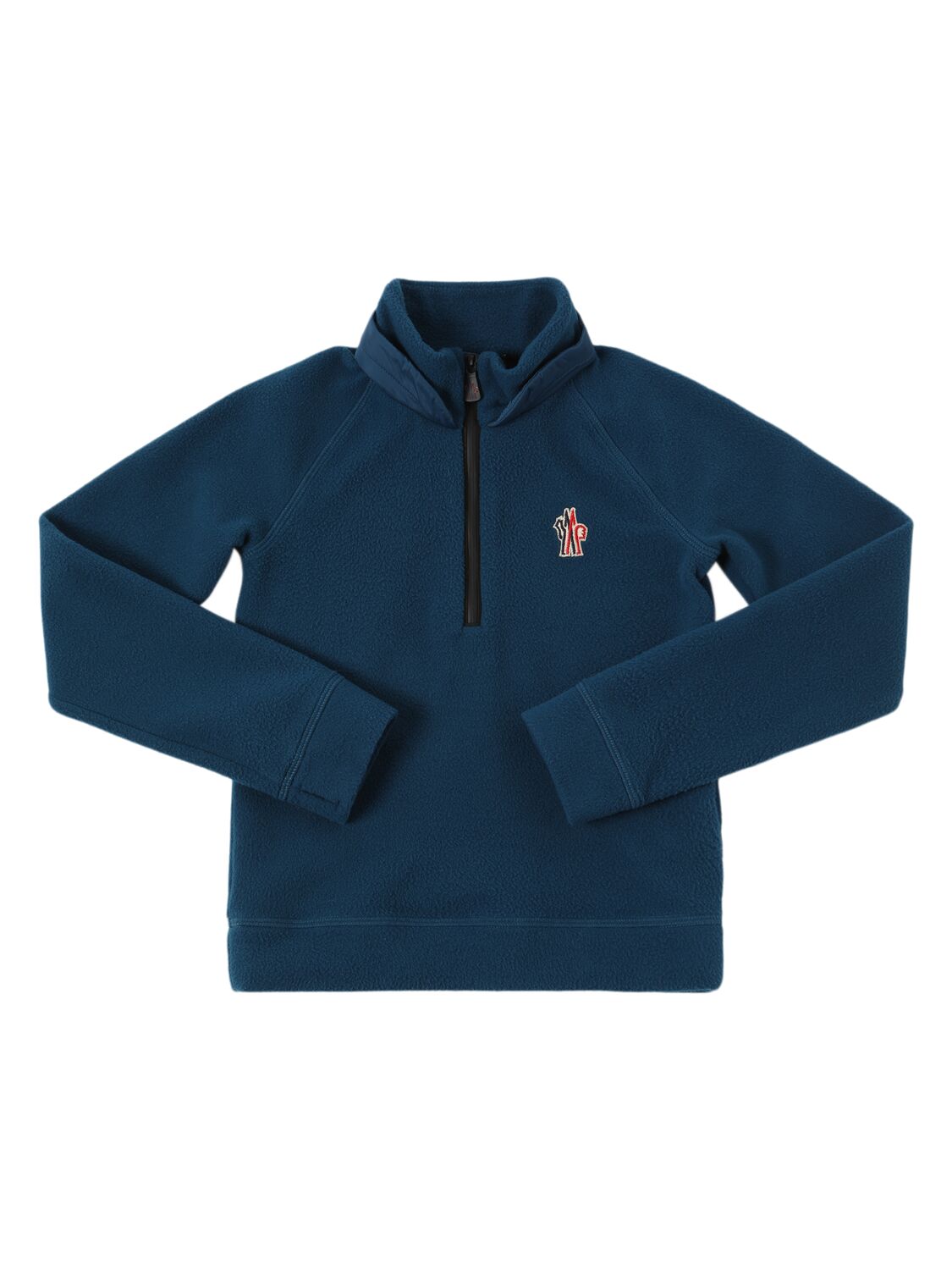 Moncler Zip-up Tech Fleece Sweatshirt In Blue Opal