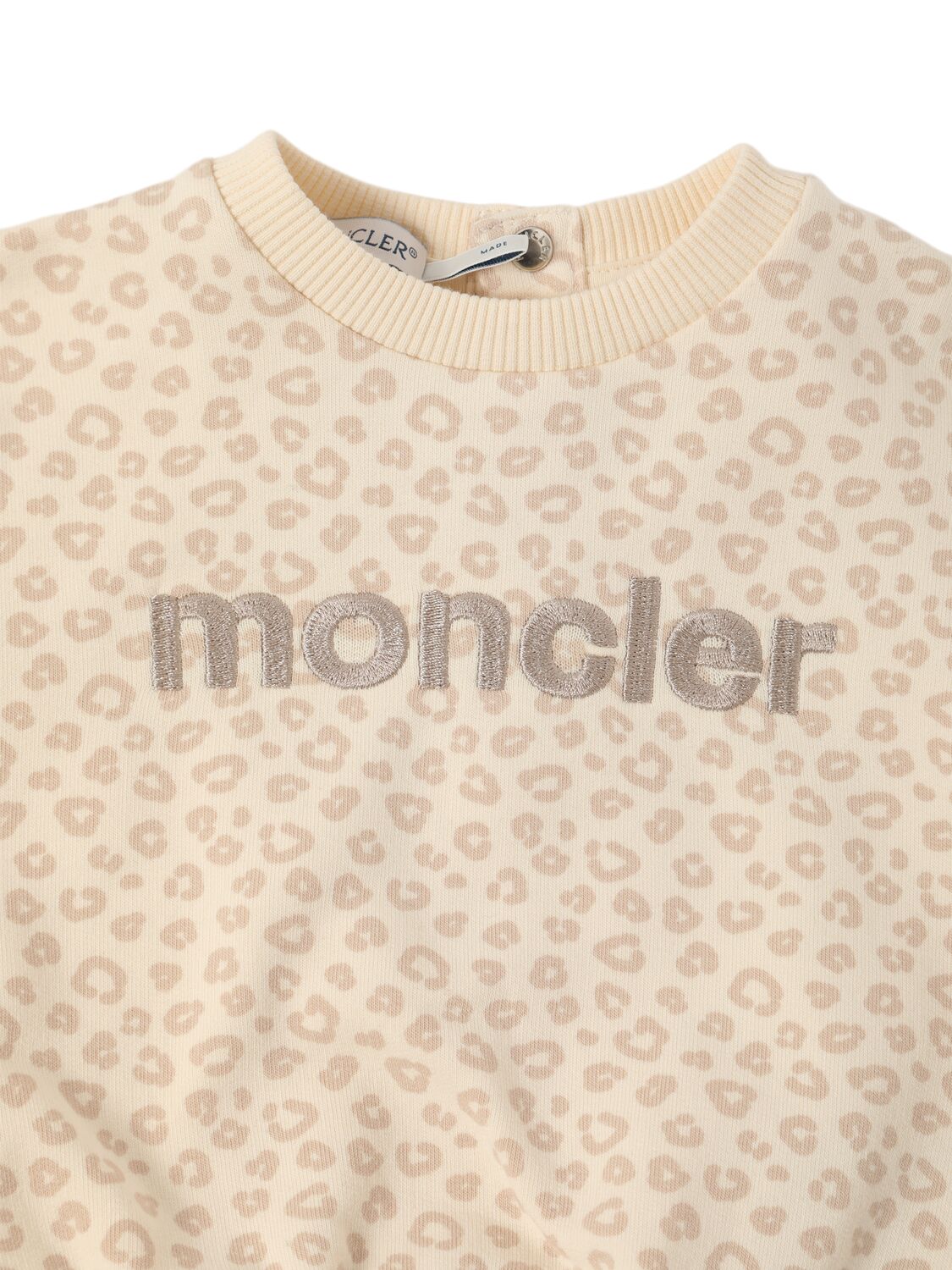 Shop Moncler Logo Cotton Sweatshirt & Sweatpants In White