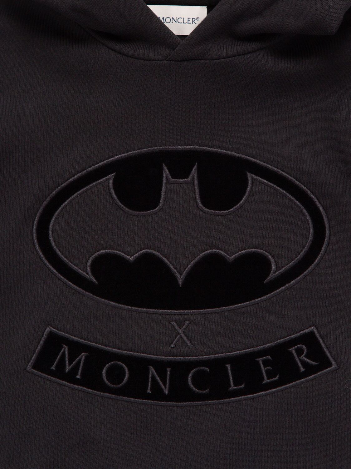 Shop Moncler Batman Cotton Hoodie In Black