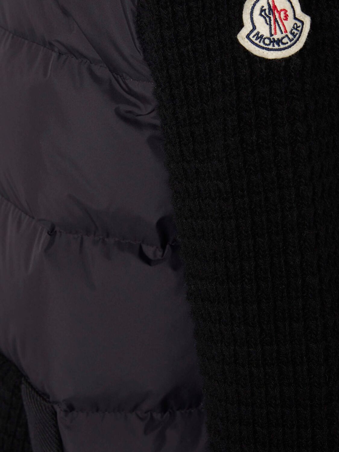 Shop Moncler Virgin Wool & Cashmere Down Cardigan In Black