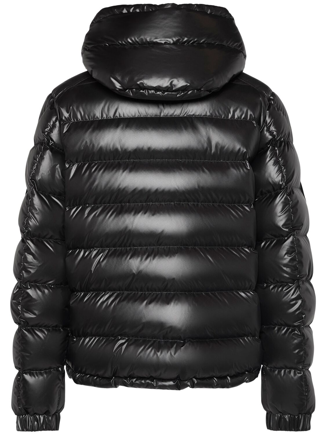 Shop Moncler Solander Shiny Tech Down Jacket In Black