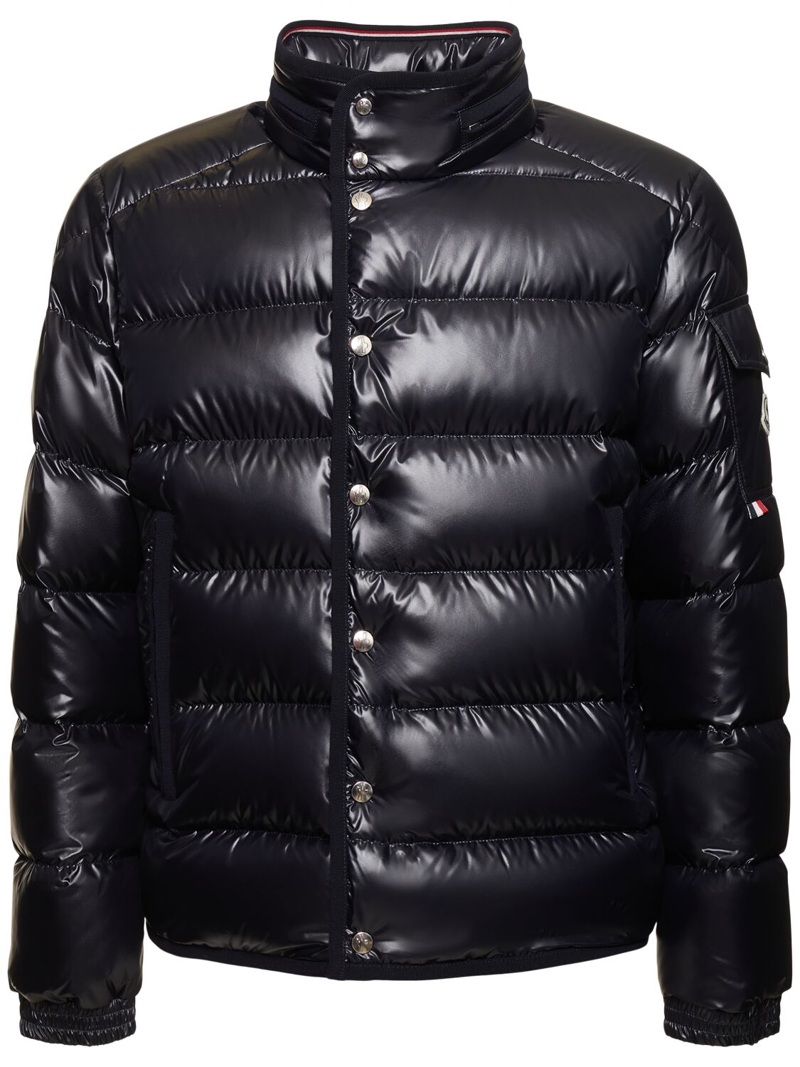 Shop Moncler Gourette Tech Down Jacket In 海军蓝