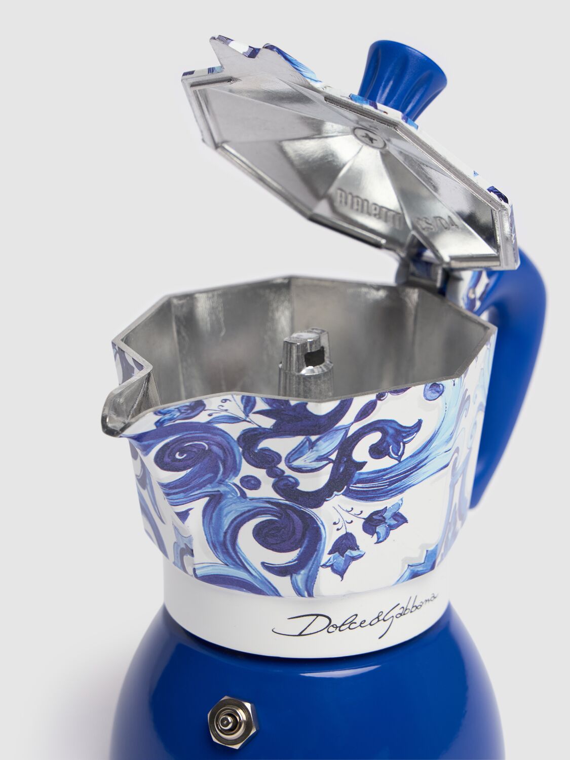 Shop Dolce & Gabbana 4-cup Induction Moka In Blue