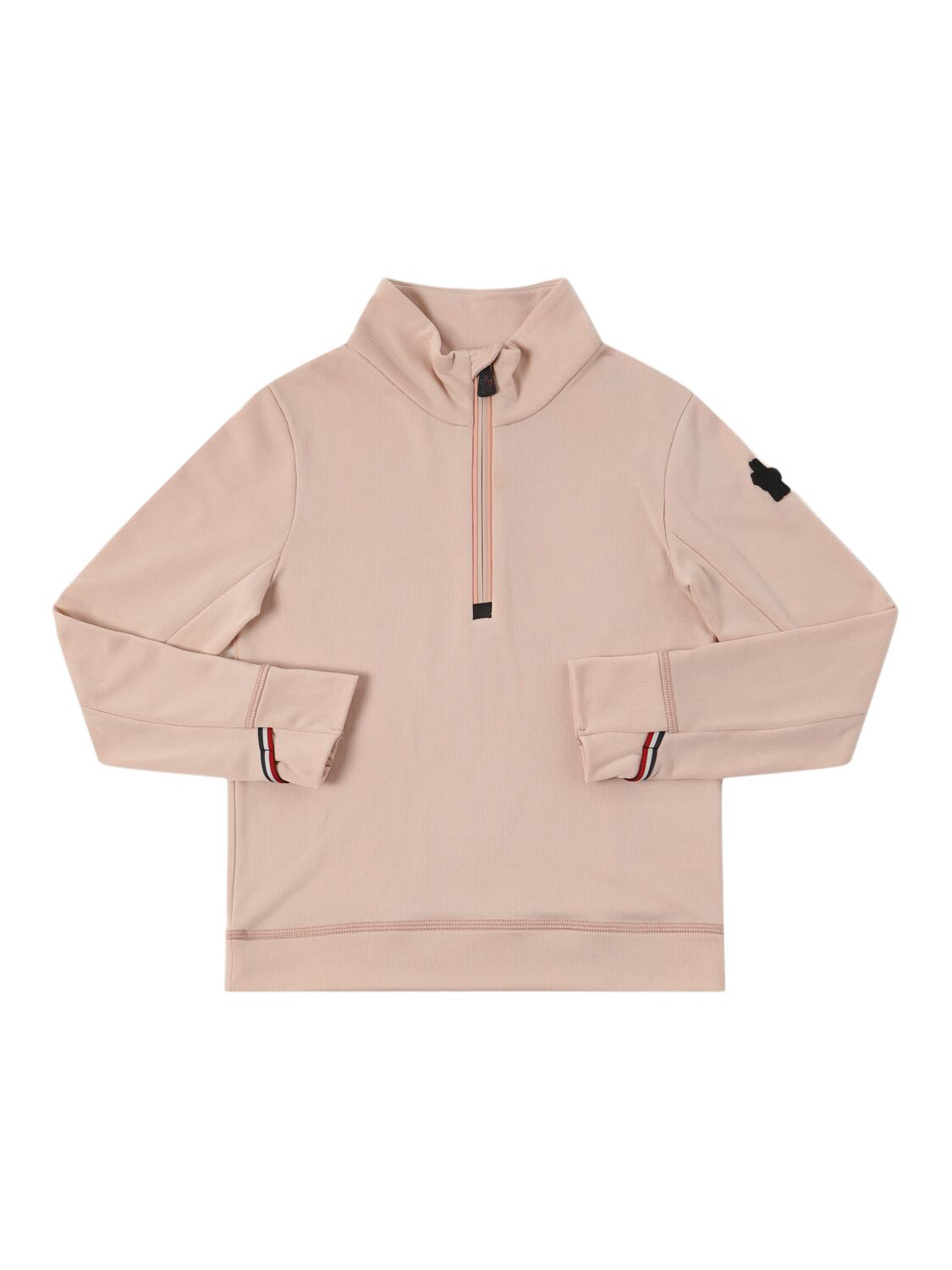 Moncler Tricolour Tech Sweatshirt In Mother Of Pearl