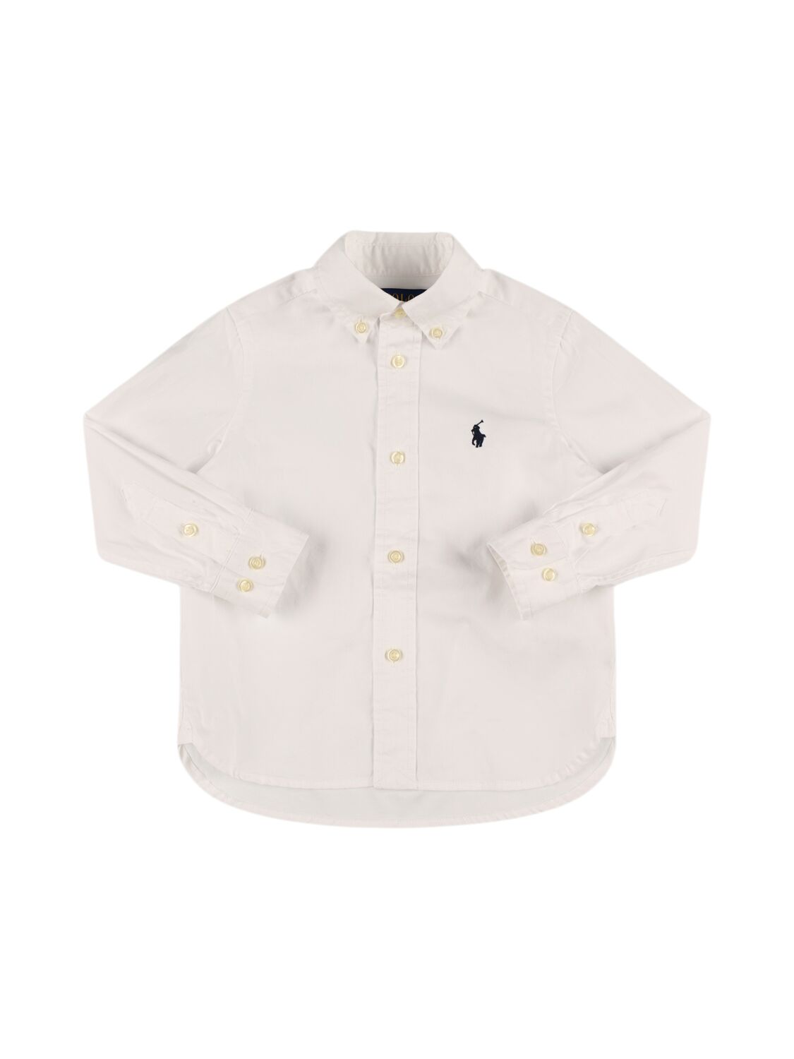 Polo Ralph Lauren Babies' Hemd Aus Baumwollpopeline Mit Logostickerei In Neutral