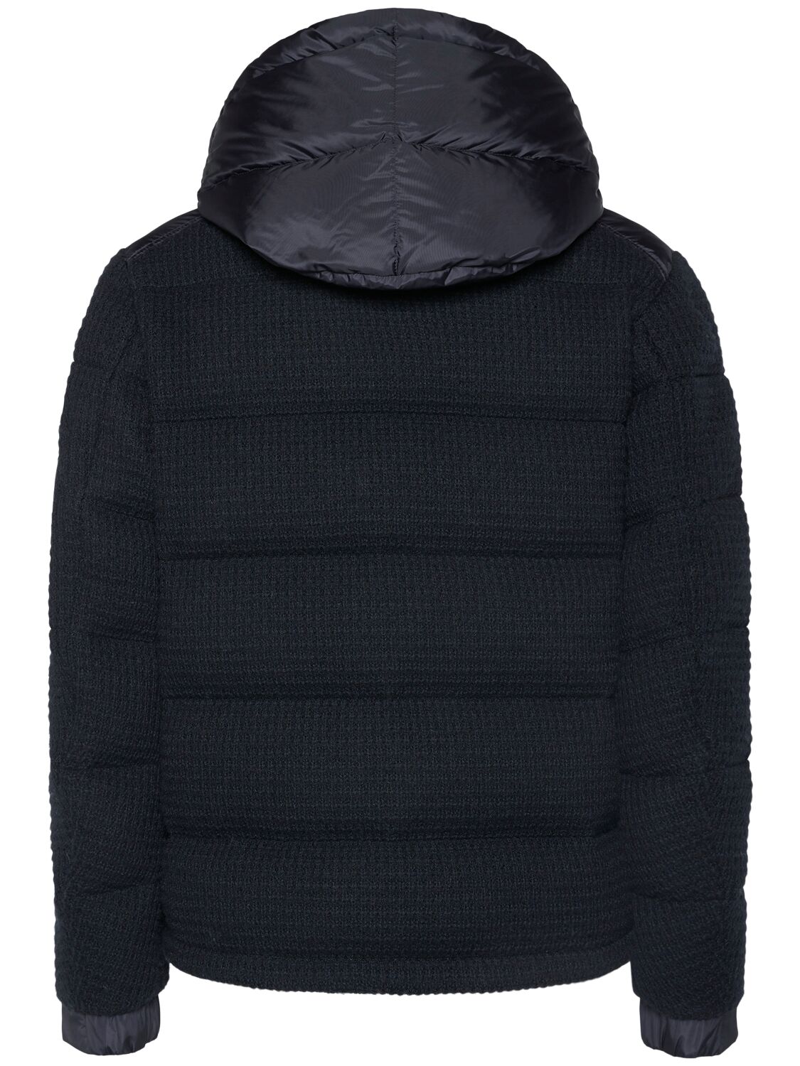 Shop Moncler Lagdei Wool Blend Down Jacket In Royal Blue