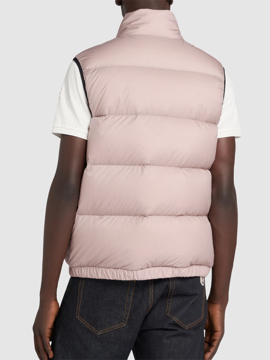 Shop Moncler Fedare Nylon Down Vest In Light Pink