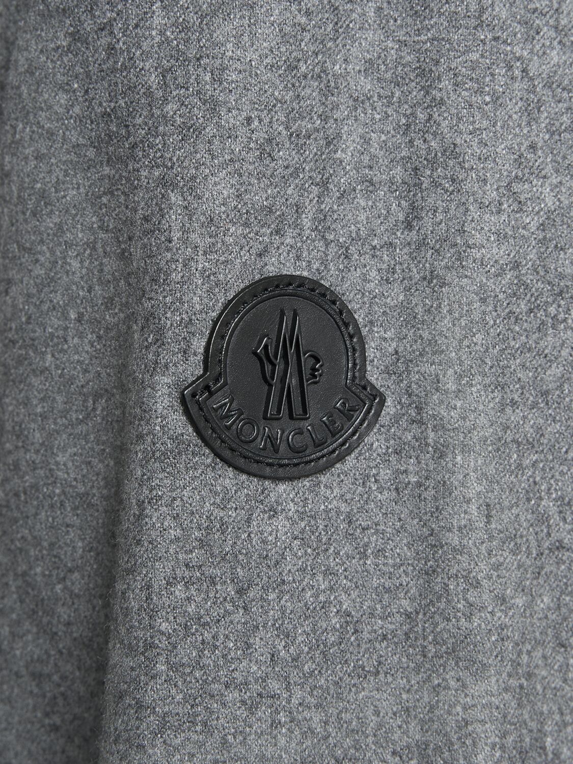 Shop Moncler Cashmere Blend Shirt In Dark Grey