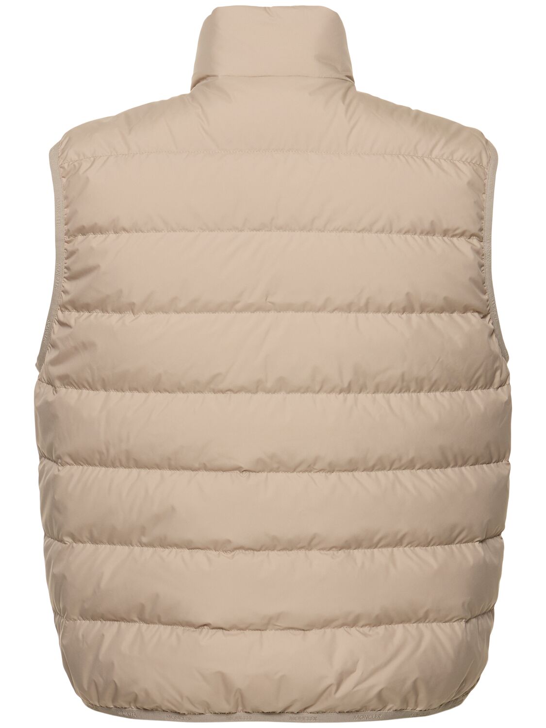 Shop Moncler Contrin Tech Down Vest In 浅米黄色