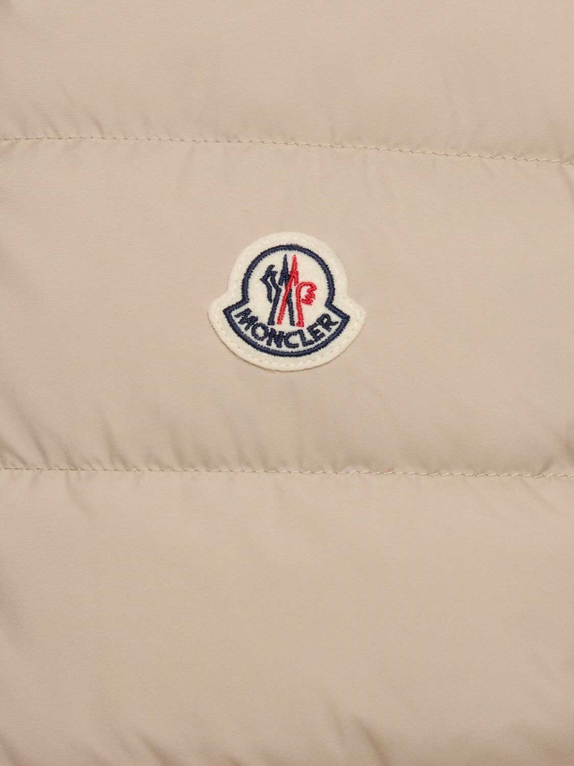 Shop Moncler Contrin Tech Down Vest In 浅米黄色