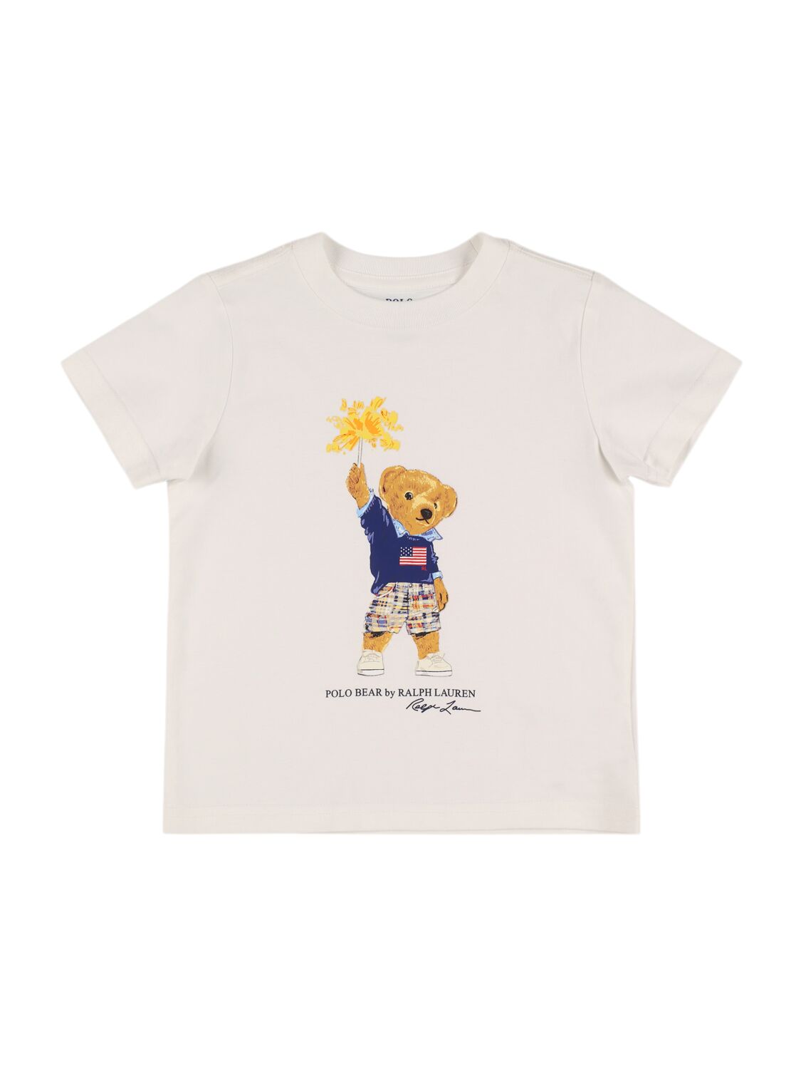 Polo Ralph Lauren Babies' Bedrucktes T-shirt Aus Baumwolljersey In Neutral