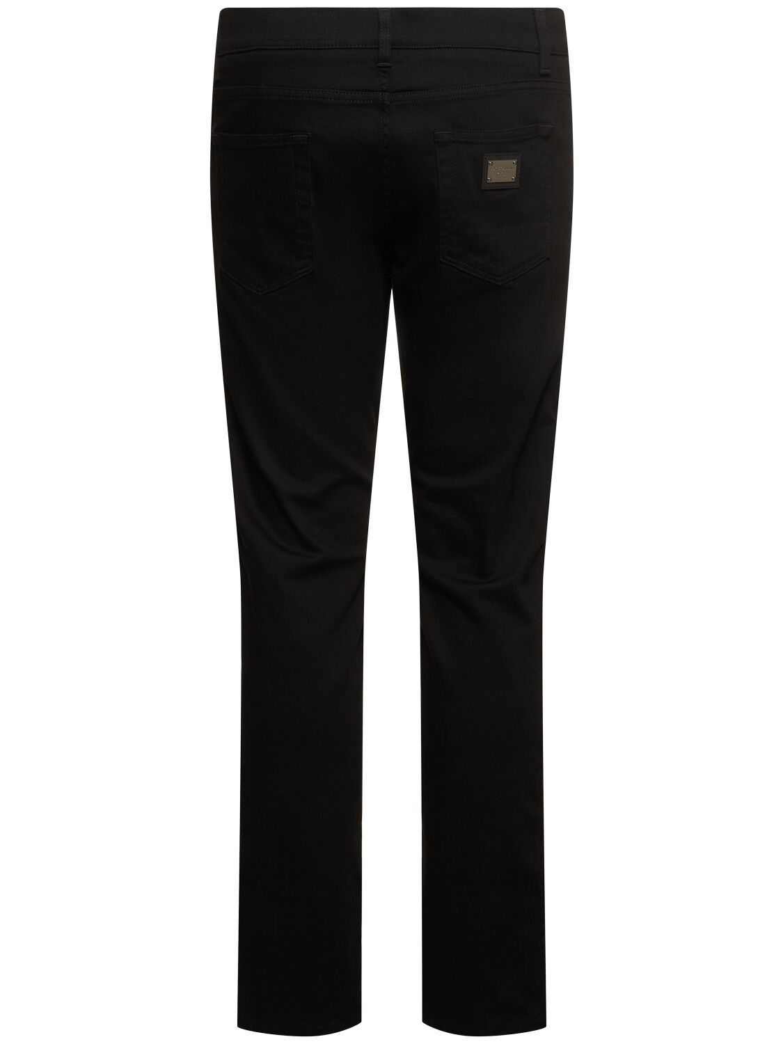 Shop Dolce & Gabbana Five Pocket Washed Stretch Denim Jeans In Black