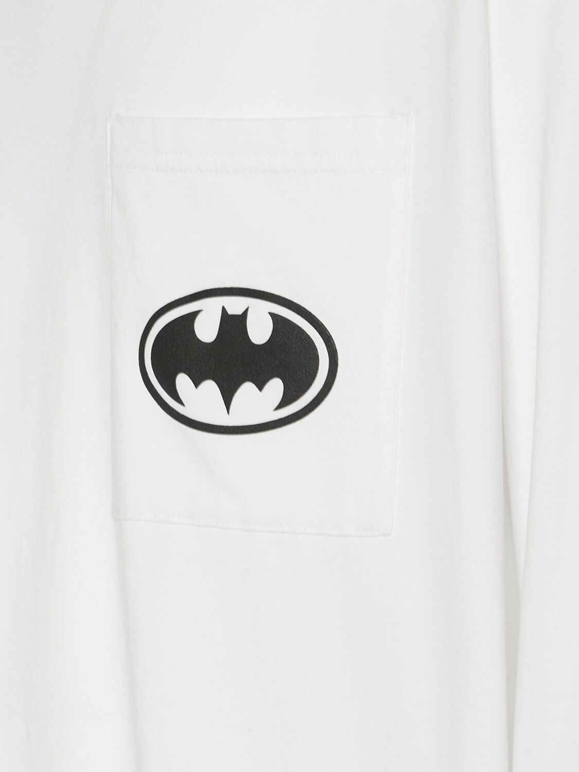 Shop Moncler Batman Cotton Jersey Long Sleeve T-shirt In White