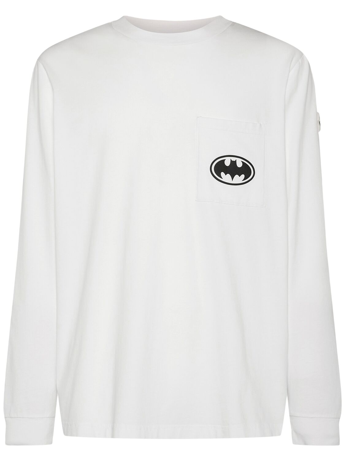 Moncler Batman Cotton Jersey Long Sleeve T-shirt In White