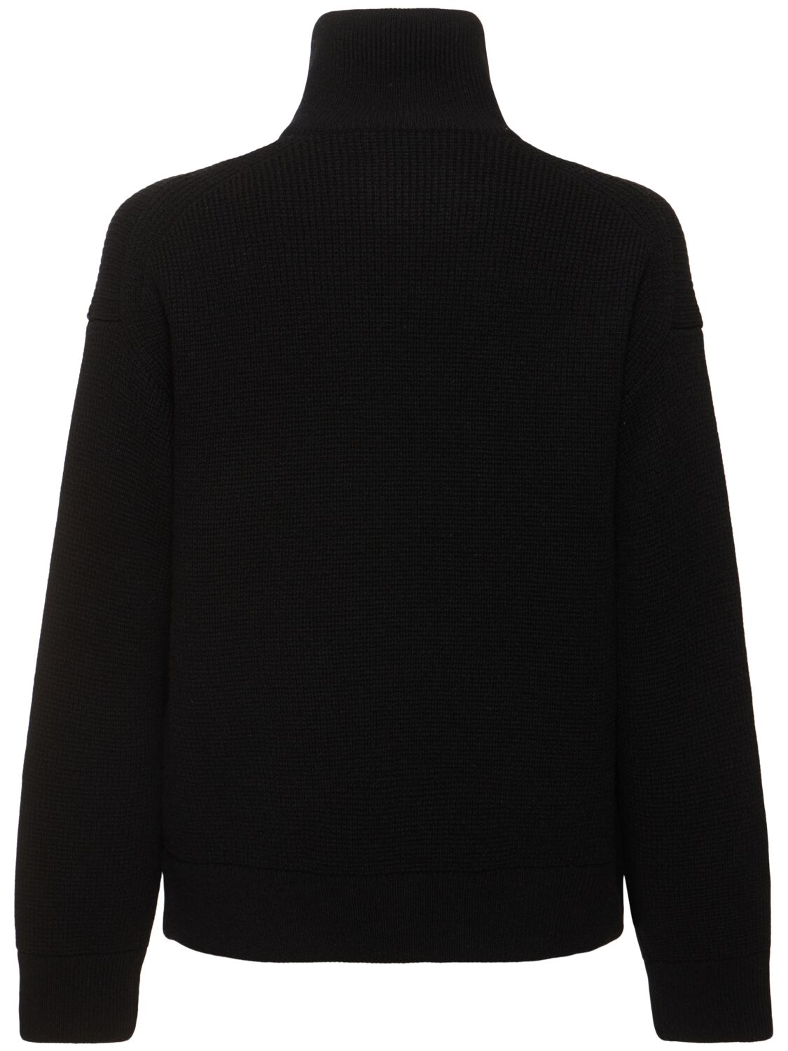 Shop Jil Sander Shetland Cashmere & Wool Zip Cardigan In Black