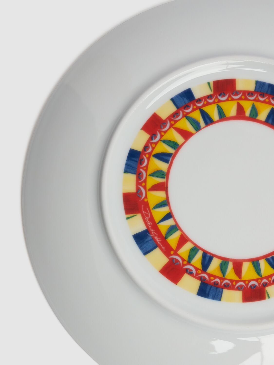 Shop Dolce & Gabbana Set Of 2 Limoni Dinner Plates In Multicolor