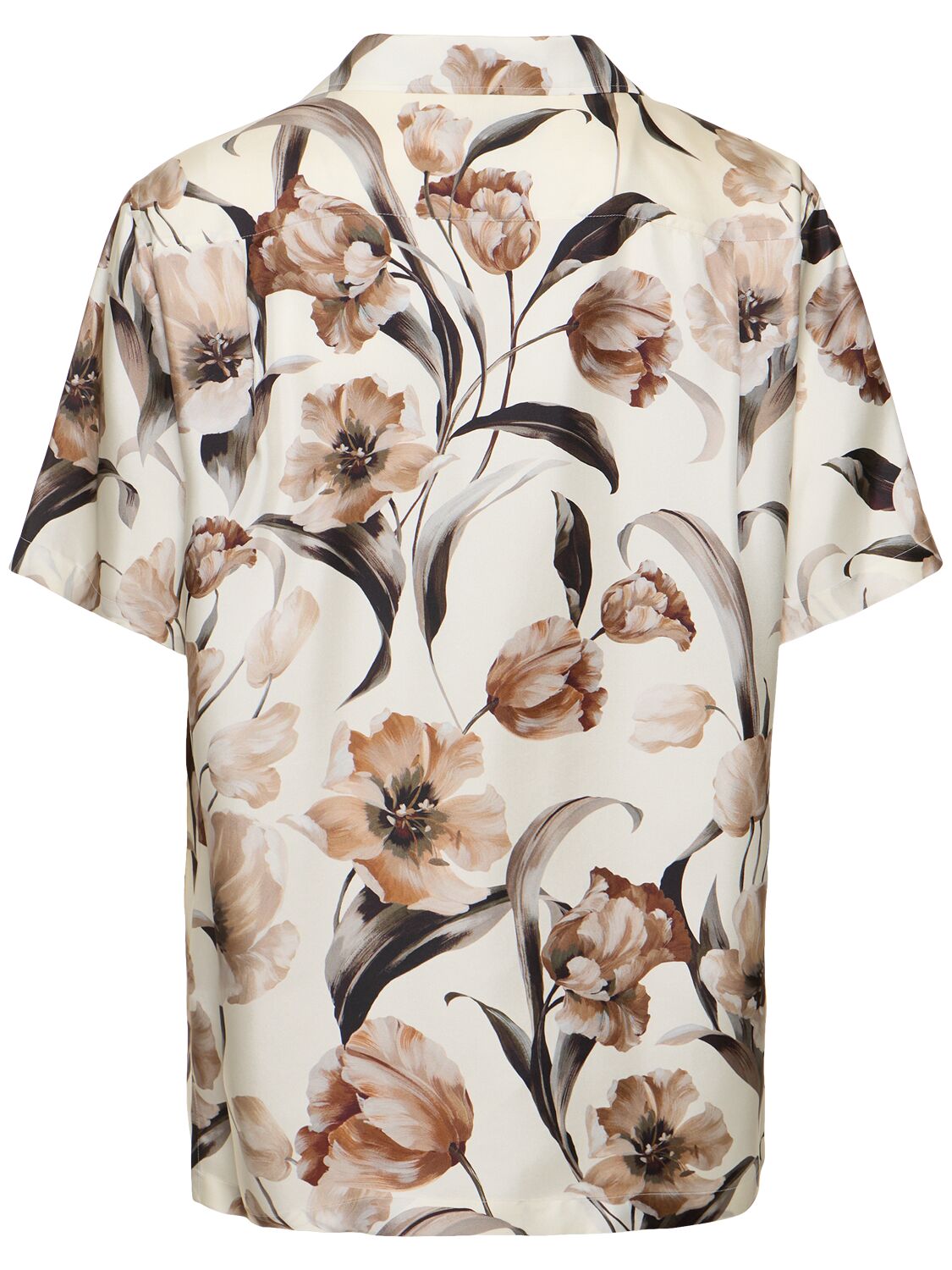 Shop Dolce & Gabbana Flower Printed Silk Shirt In 多色