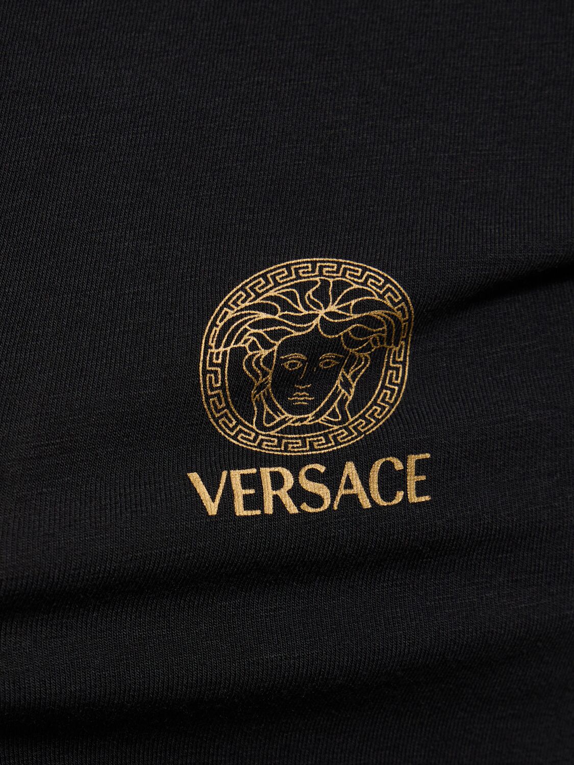 Shop Versace Pack Of 2 Topeka Stretch Jersey T-shirts In A1008-black