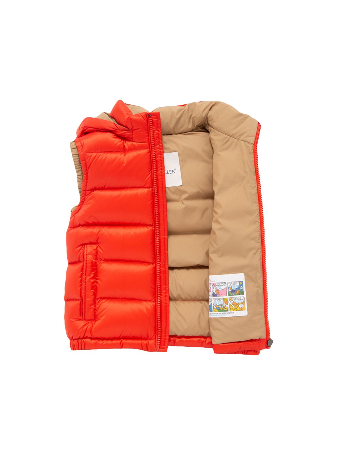 Shop Moncler Zibiah Nylon Down Vest In Orange