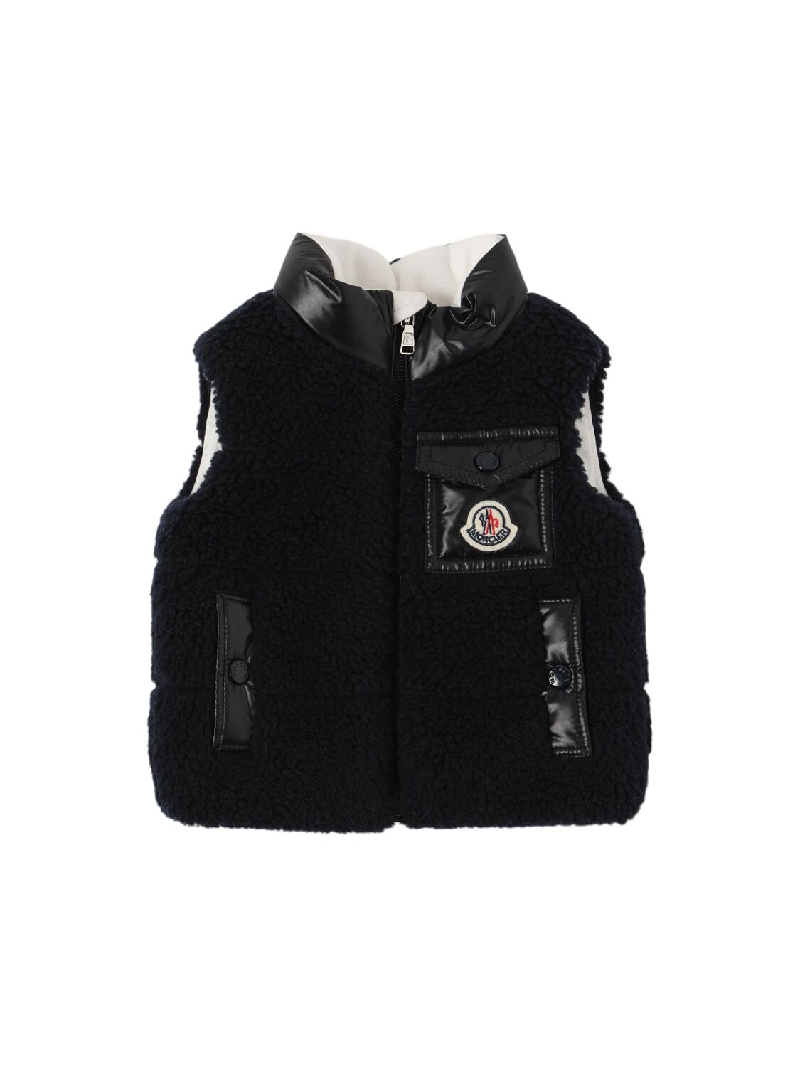 Moncler Odal Tech Polar Fleece Down Vest In Royal Blue