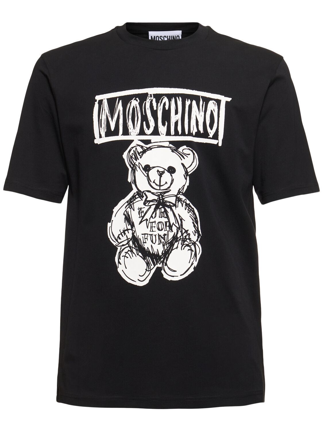 Moschino Teddy Short Sleeve T-shirt In Black