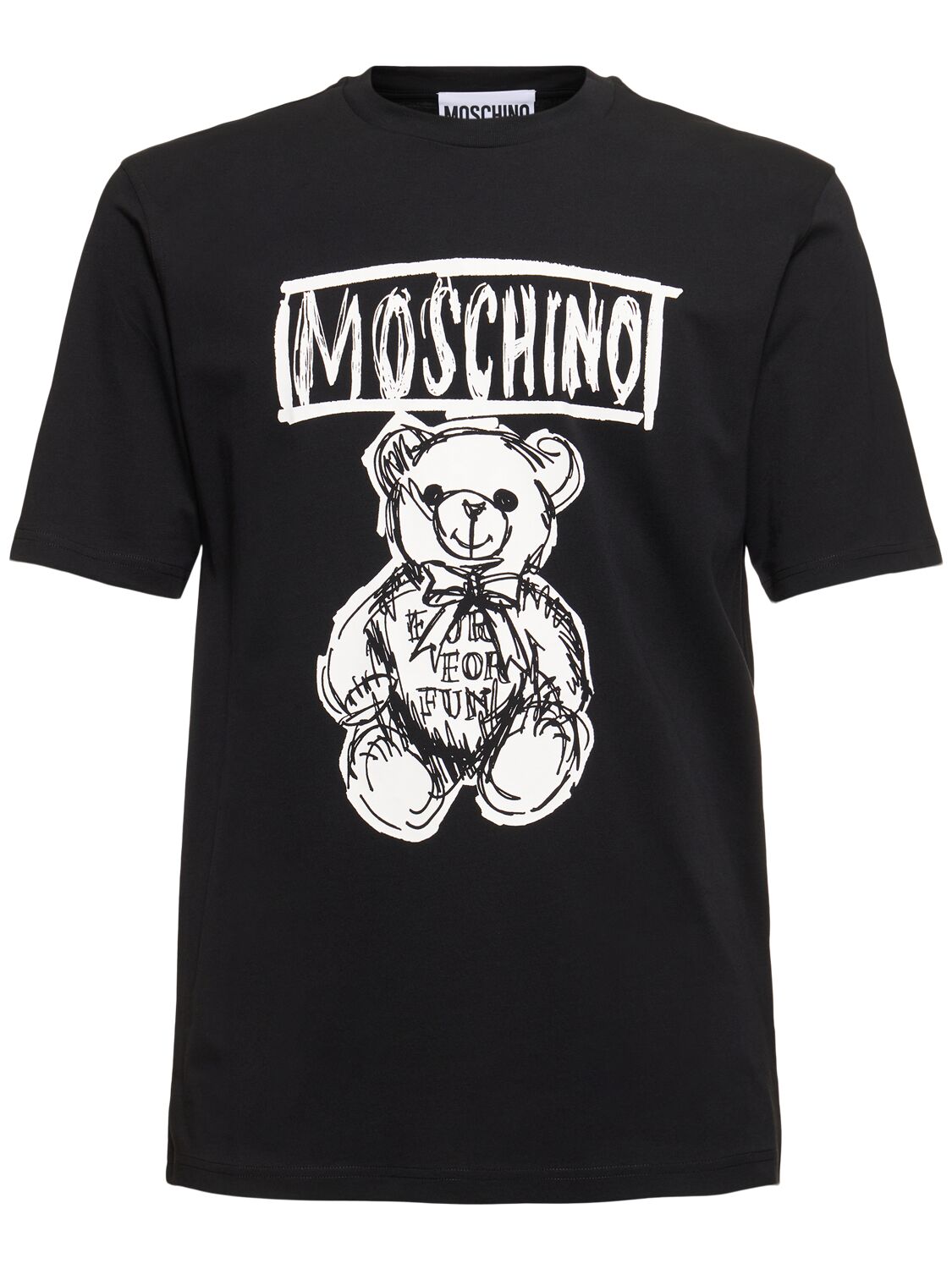 Shop Moschino Teddy Short Sleeve T-shirt In Black