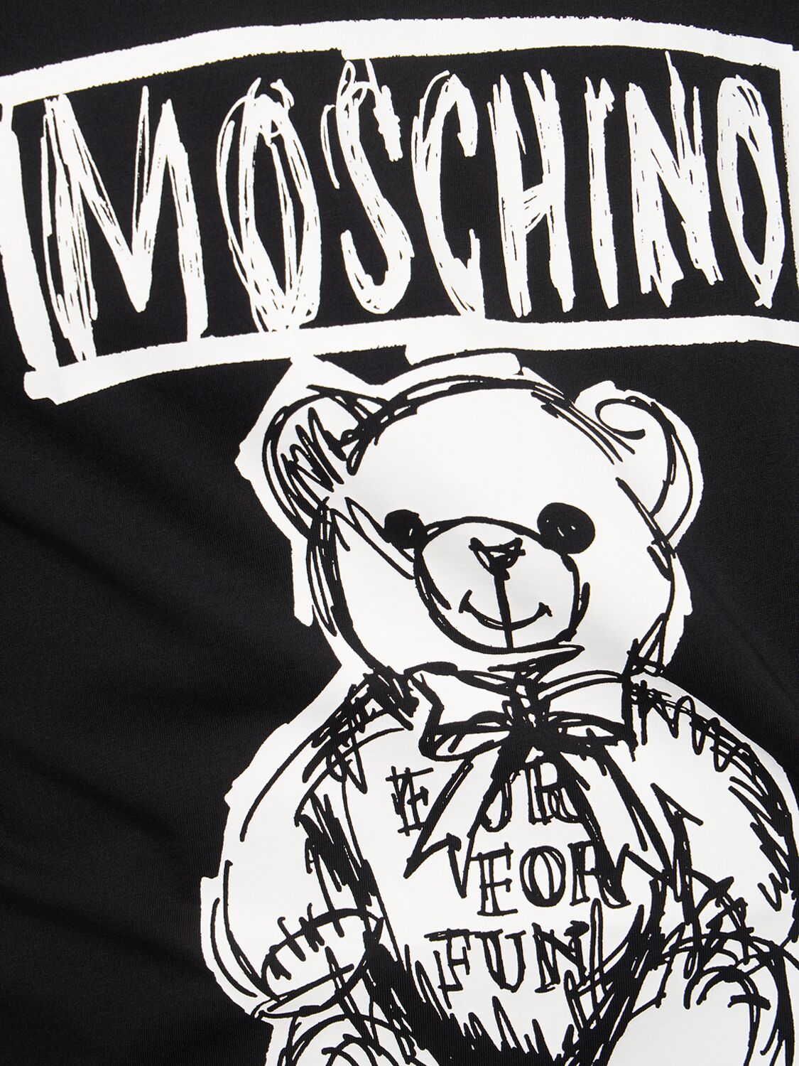 Shop Moschino Teddy Short Sleeve T-shirt In Black