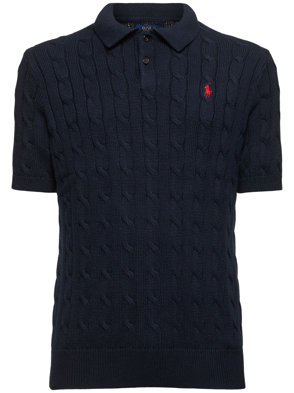 Shop Polo Ralph Lauren Short Sleeve Knit Polo In Blau