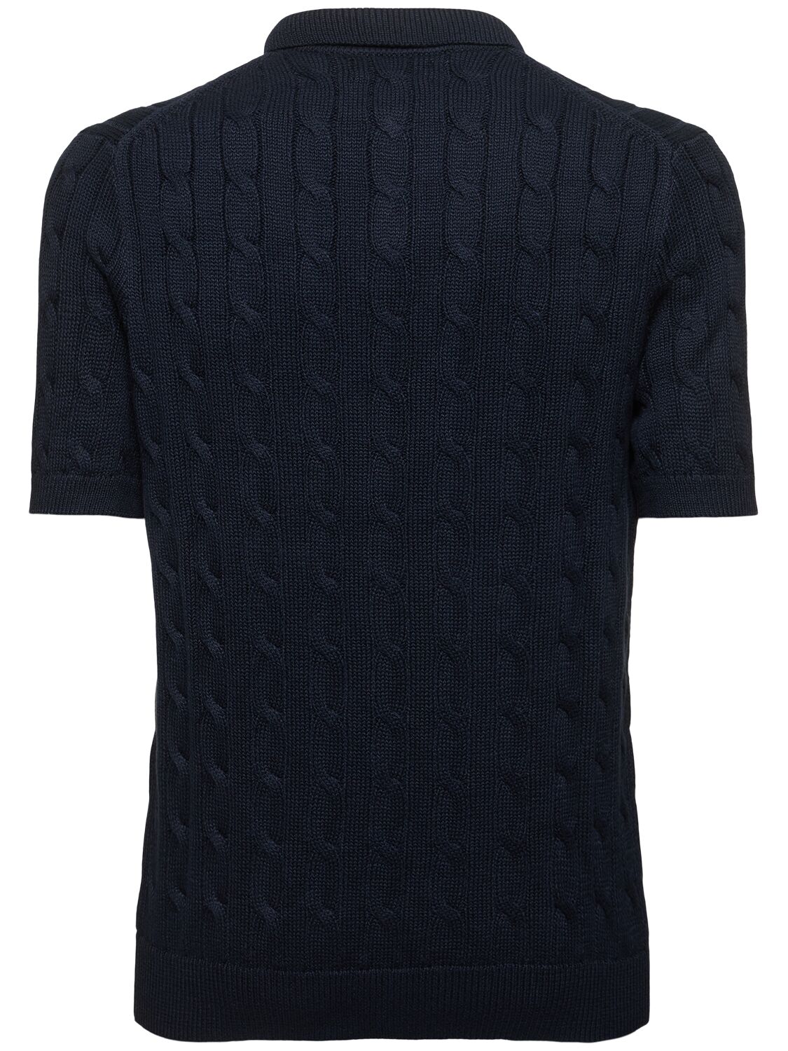 Shop Polo Ralph Lauren Short Sleeve Knit Polo In Blau