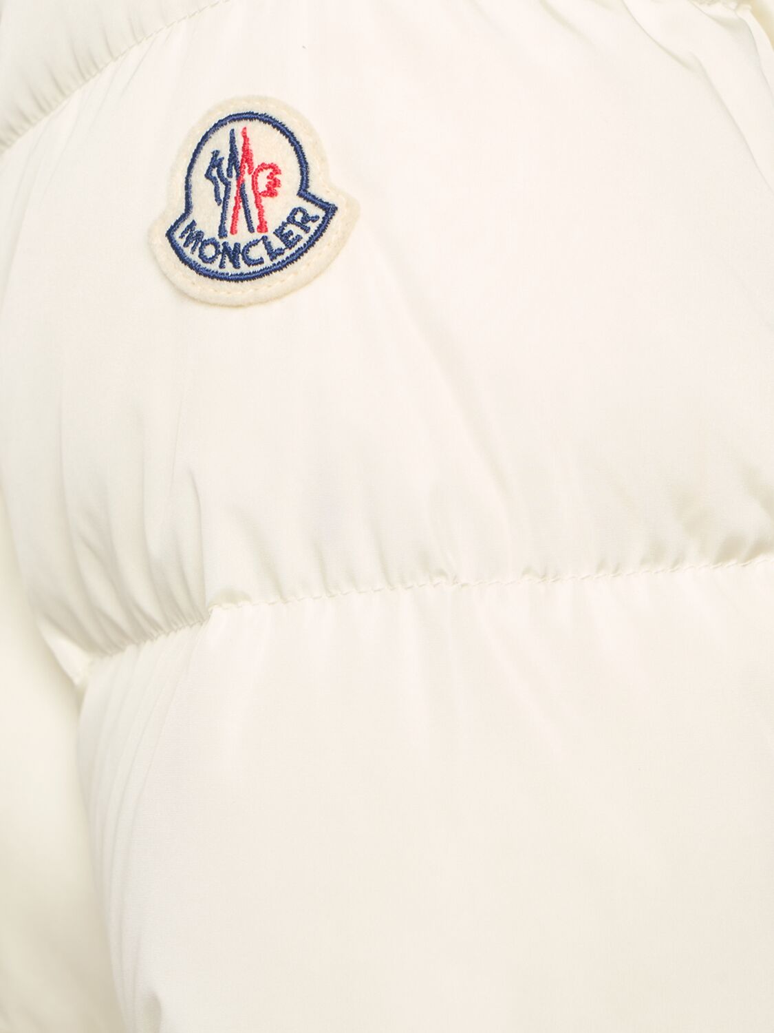 Shop Moncler Avoce Nylon Down Jacket In Off-white