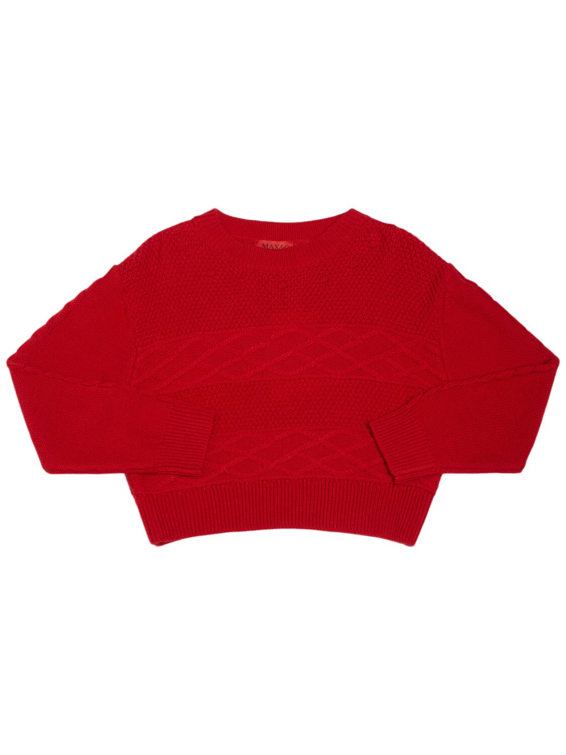 Max & Co Wool Blend Knit Sweater In Red