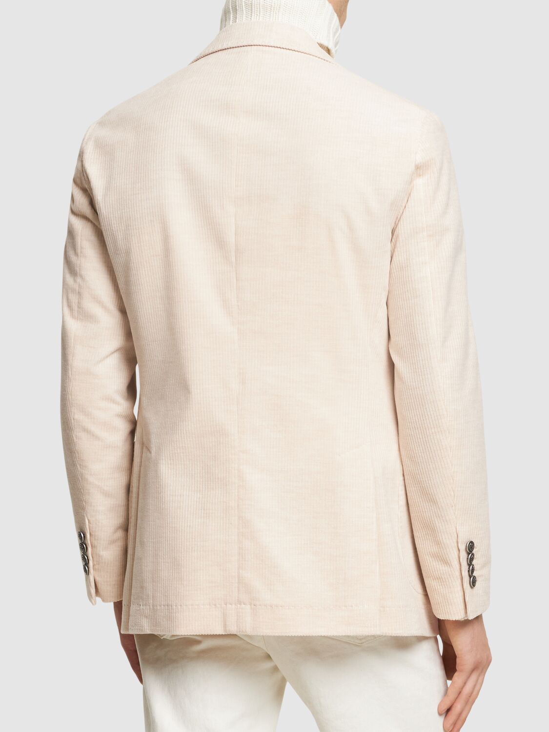 Shop Brunello Cucinelli Deconstructed Cotton & Cashmere Blazer In Beige